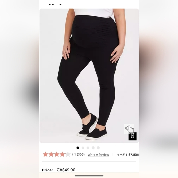 Torrid Full Length Signature Waist Maternity Legging plus size 2x black NWT - Picture 3 of 13